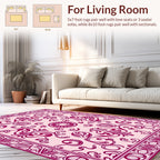 Baroque Floral Inset Border Rug