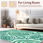 Whimsical Botanical Swirls Pattern Rug
