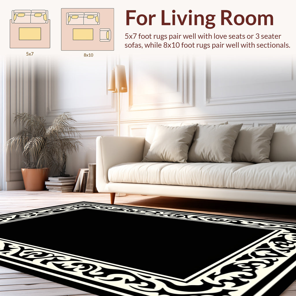 Classic Ornamental Frame Design Rug