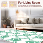 Teal Diamond Contemporary Pattern Rug