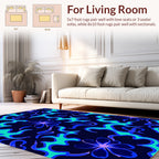 Abstract Floral Swirl Pattern Rug