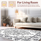 Elegant Filigree Floral Scroll Design Rug
