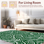 Abstract Swirls Triangle Pattern Rug