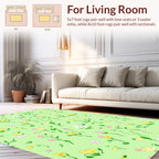 Delicate Floral Botanical Pattern Design Rug
