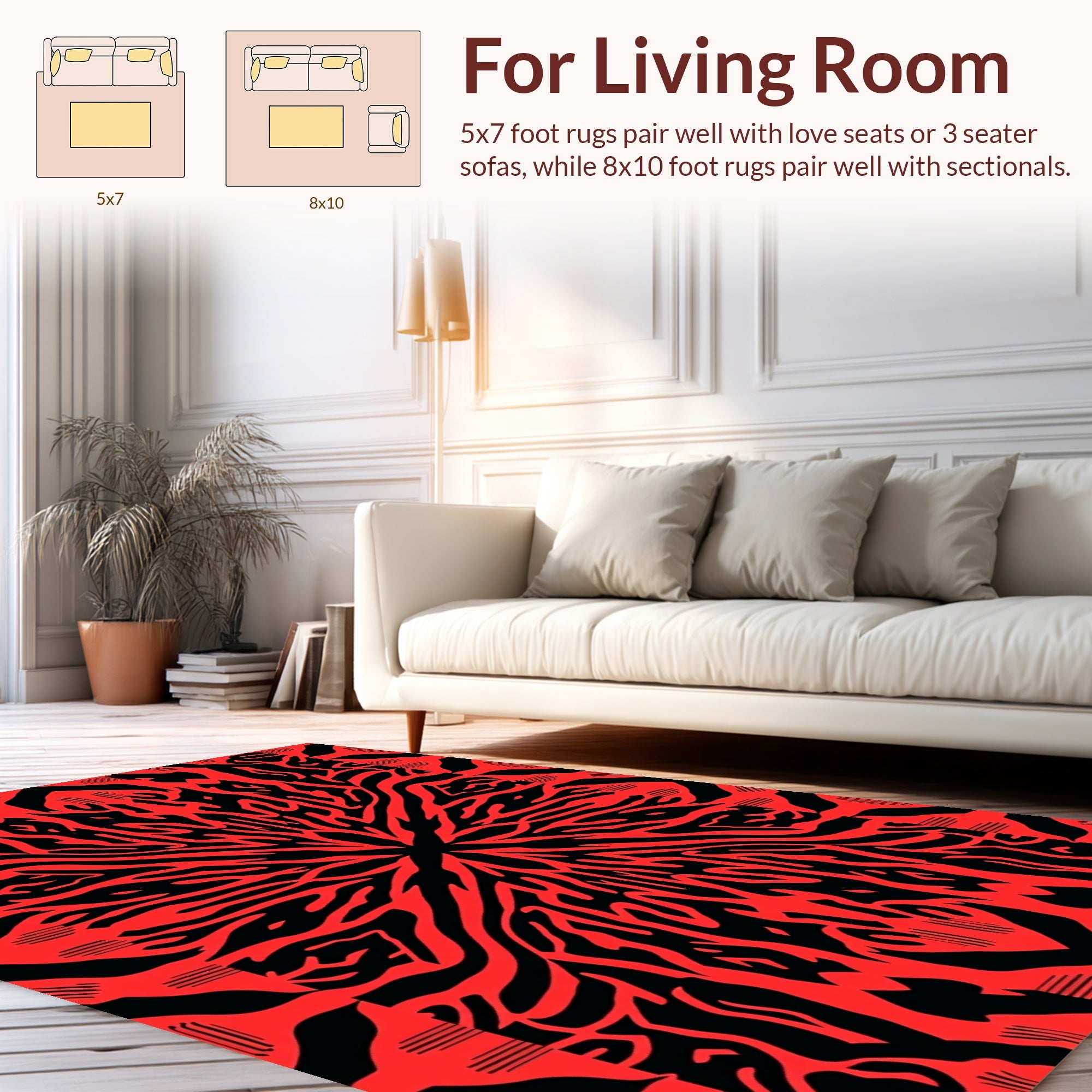 Bold Tribal Abstract Pattern Rug
