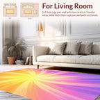 Vibrant Swirl Burst Gradient Rug
