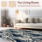 Abstract Organic Swirl Pattern Rug