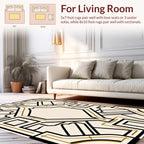 Geometric Lines Art Deco Design Rug