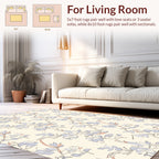 Delicate Pastel Floral Vine Pattern Rug