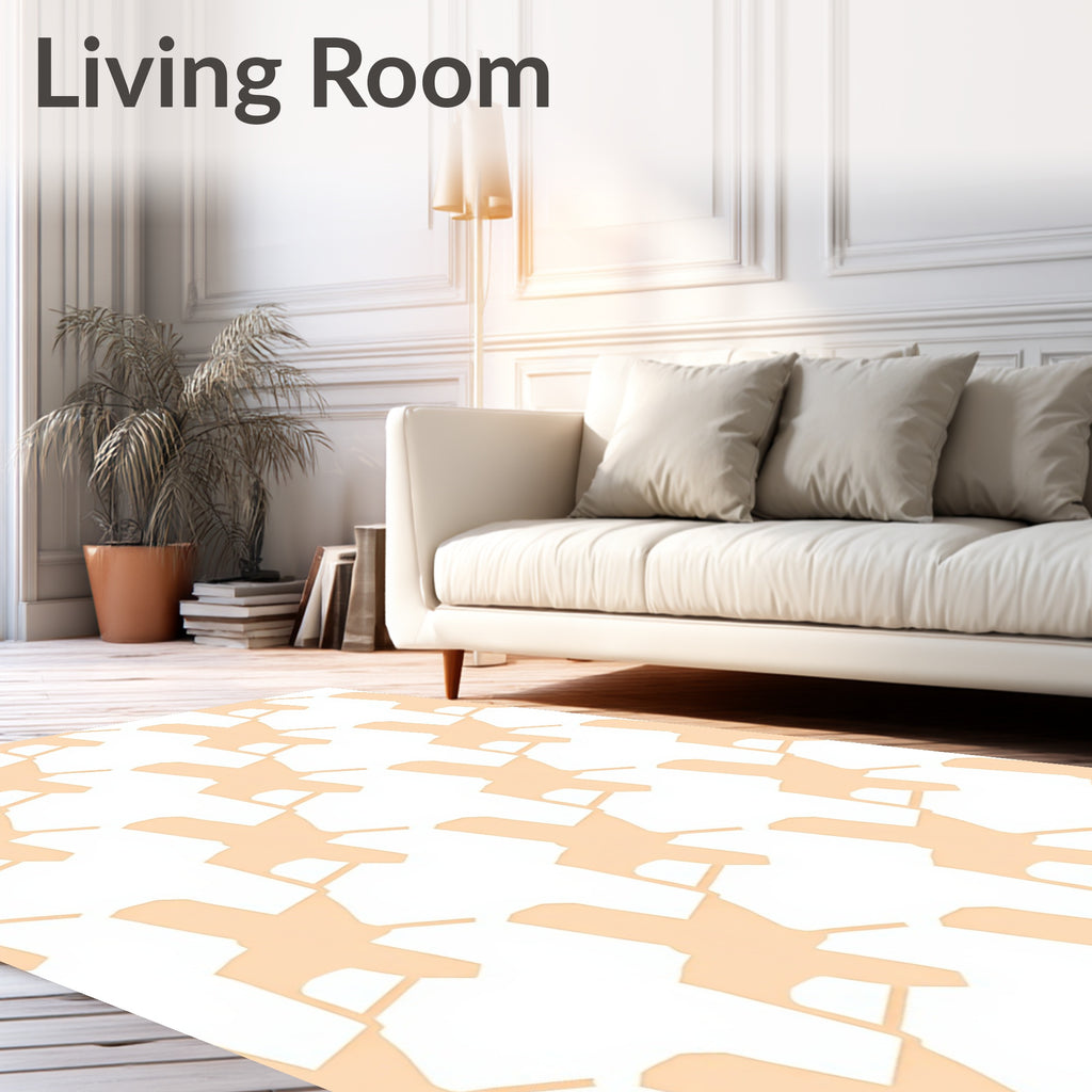 Houndstooth Pattern Geometric Rug
