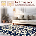 Classic Floral Vine Border Rug