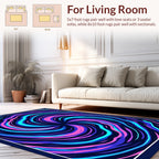 Vibrant Swirl Abstract Pattern Rug