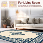 Ornate Floral Border and Center Star Rug
