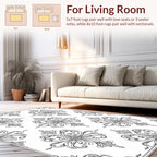 Ornate Filigree Floral Pattern Rug