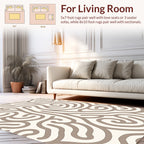 Taupe Swirl Abstract Pattern Rug