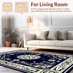 Antique Mandala Floral Border Design Rug