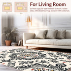 Intricate Floral Mandala Pattern Rug