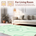 Cool Mint Swirl Pattern Rug