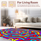 Vibrant Swirl Abstract Pattern Rug