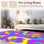 Vivid Swirling Abstract Pattern Design Rug
