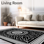 Geometric Sunburst Pattern Rug