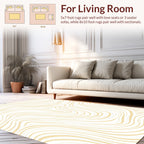 Abstract Swirl Soft Yellow Pattern Rug