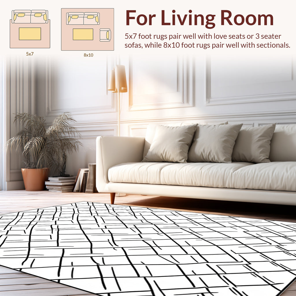 Geometric Lattice Abstract Pattern Rug