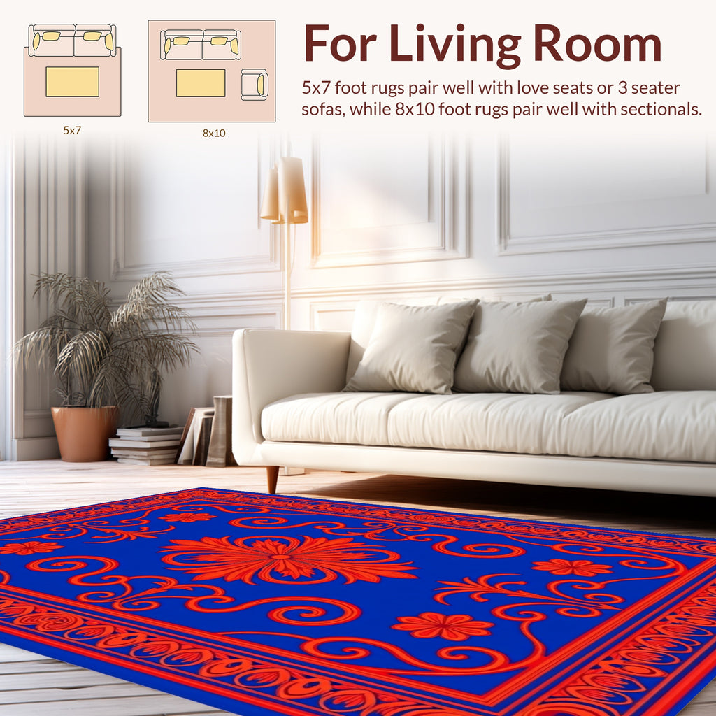 Classic Medallion Floral Scroll Rug