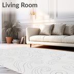 Minimalist Swirl Abstract Pattern Rug