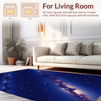 Cosmic Starry Night Sky Pattern Rug