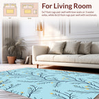 Delicate Blooming Branches Pattern Rug