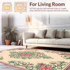 Elegant Floral Swirl Pattern Rug