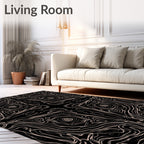 Abstract Organic Swirls Pattern Rug