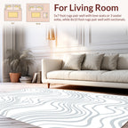 Grey Abstract Flow Line Pattern Rug