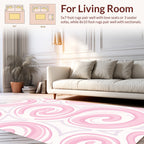Soft Pink Swirl Pattern Rug