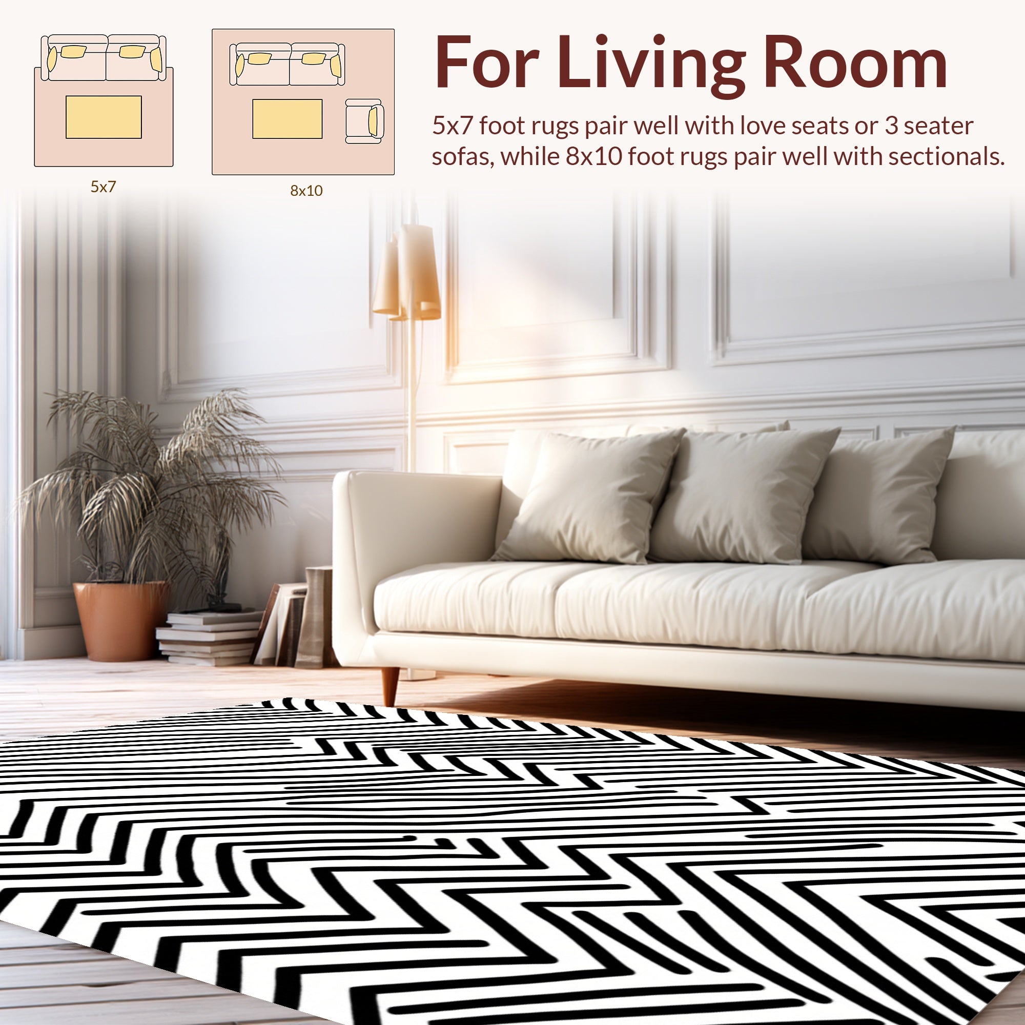 Bold Line Abstract Pattern Rug
