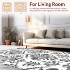 Elegant Floral Damask Pattern Design Rug