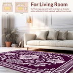 Ornate Floral Vineyard Pattern Rug