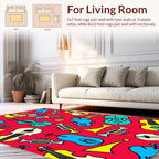 Colorful Musical Instruments Pattern Design Rug