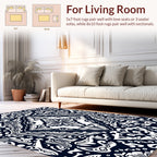 Ornate Black White Symmetry Pattern Rug