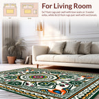 Colorful Intricate Floral Mandala Pattern Rug