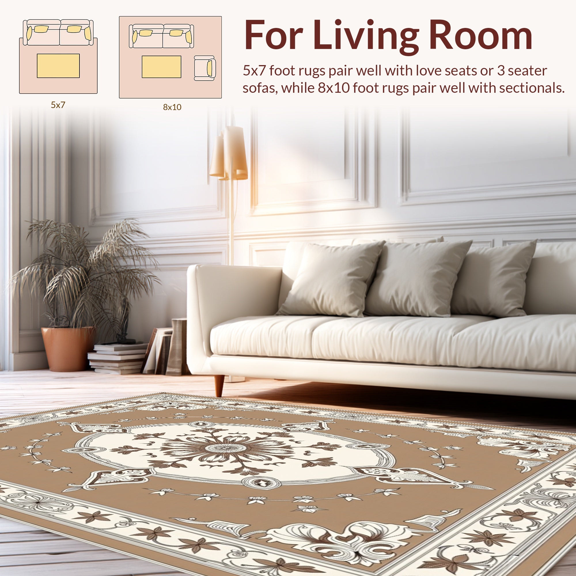 Antique Floral Medallion Design Rug
