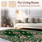 Ornate Floral Border Design Rug