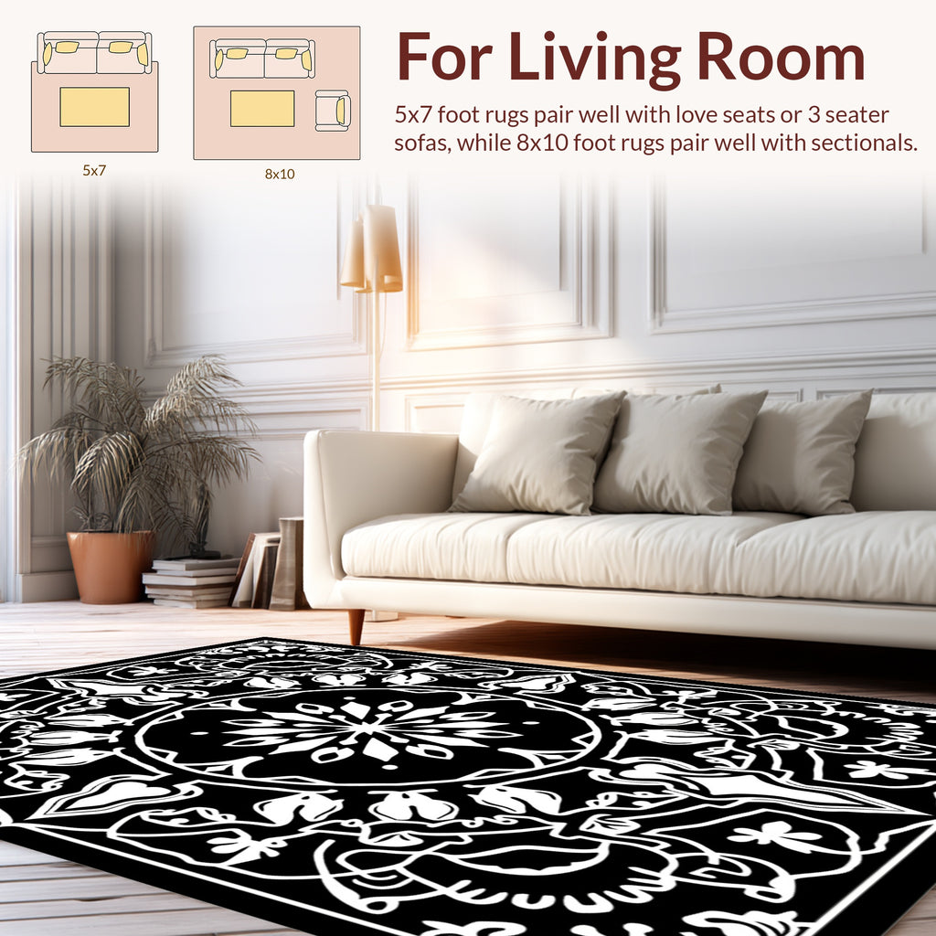 Mandala Floral Intricate Pattern Rug