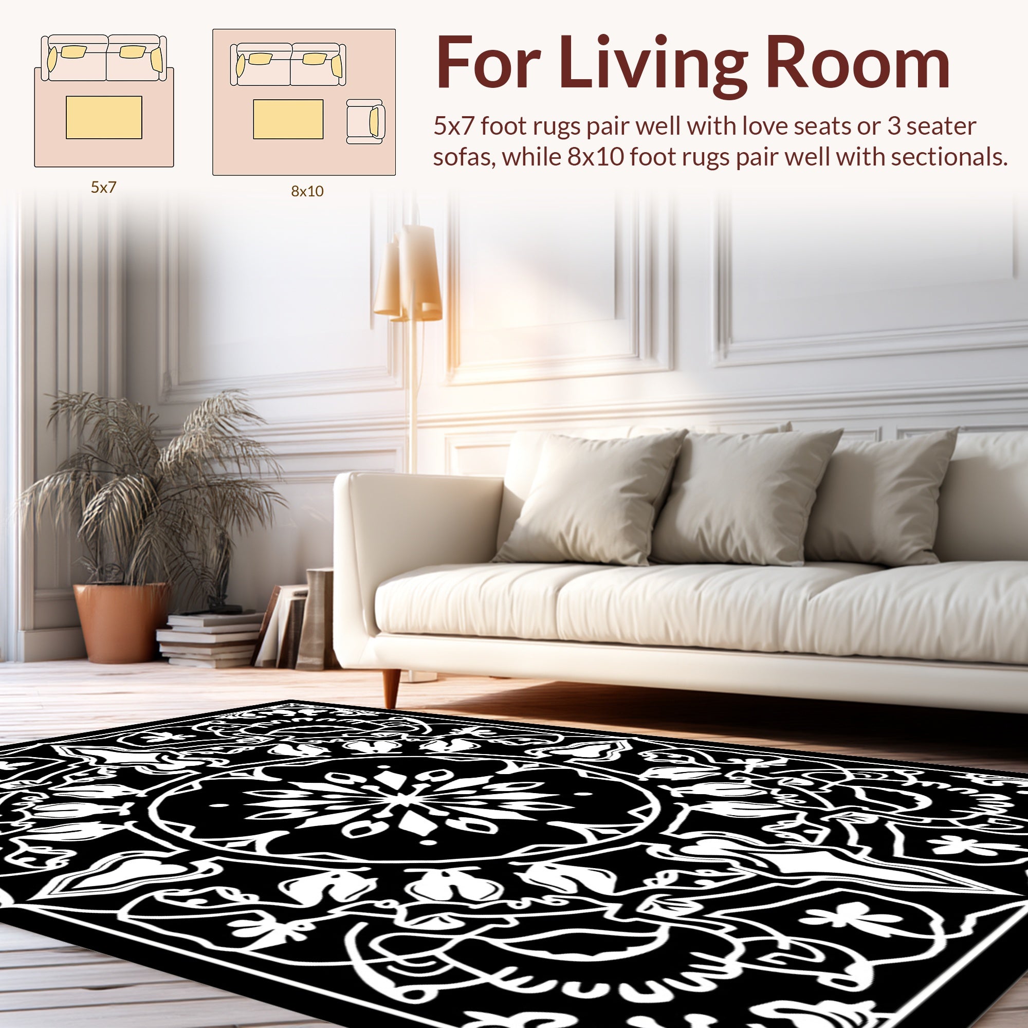 Mandala Floral Intricate Pattern Rug
