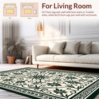 Classic Floral Vines Border Design Rug