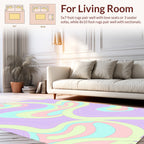Pastel Swirl Pattern Rug