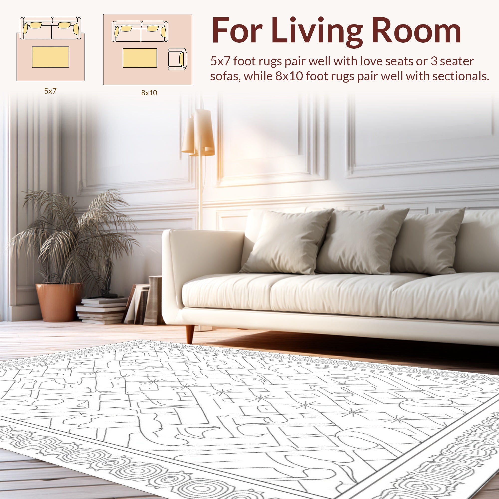 Bold Abstract Geometric Pattern Rug