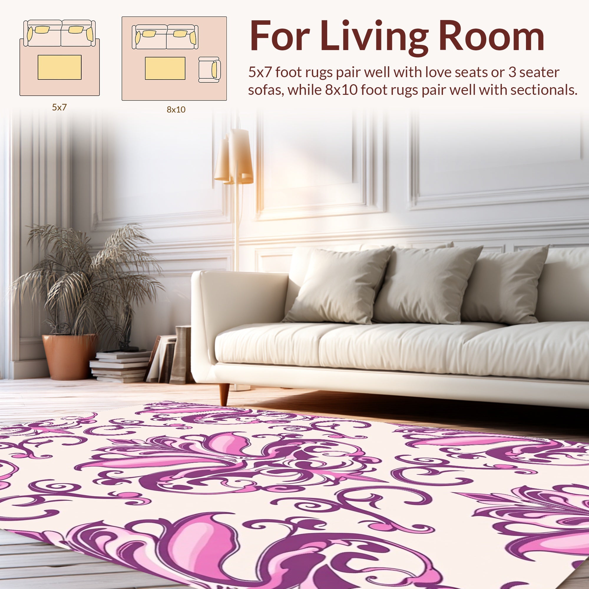 Ornate Floral Paisley Pattern Rug