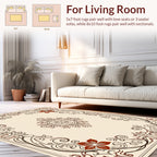 Floral Vine Scrollwork Pattern Rug